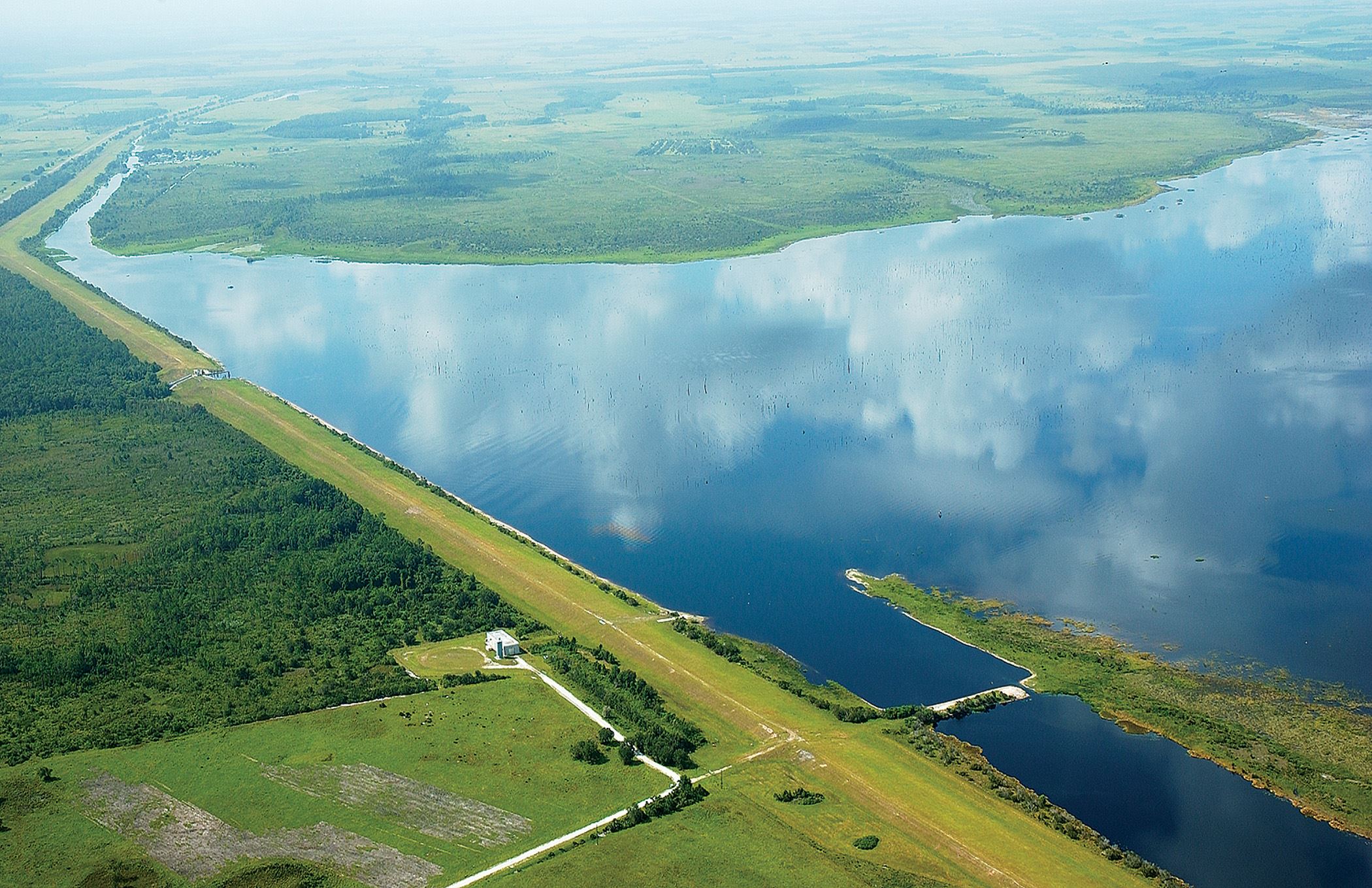 Taylor Creek Reservoir aerial view