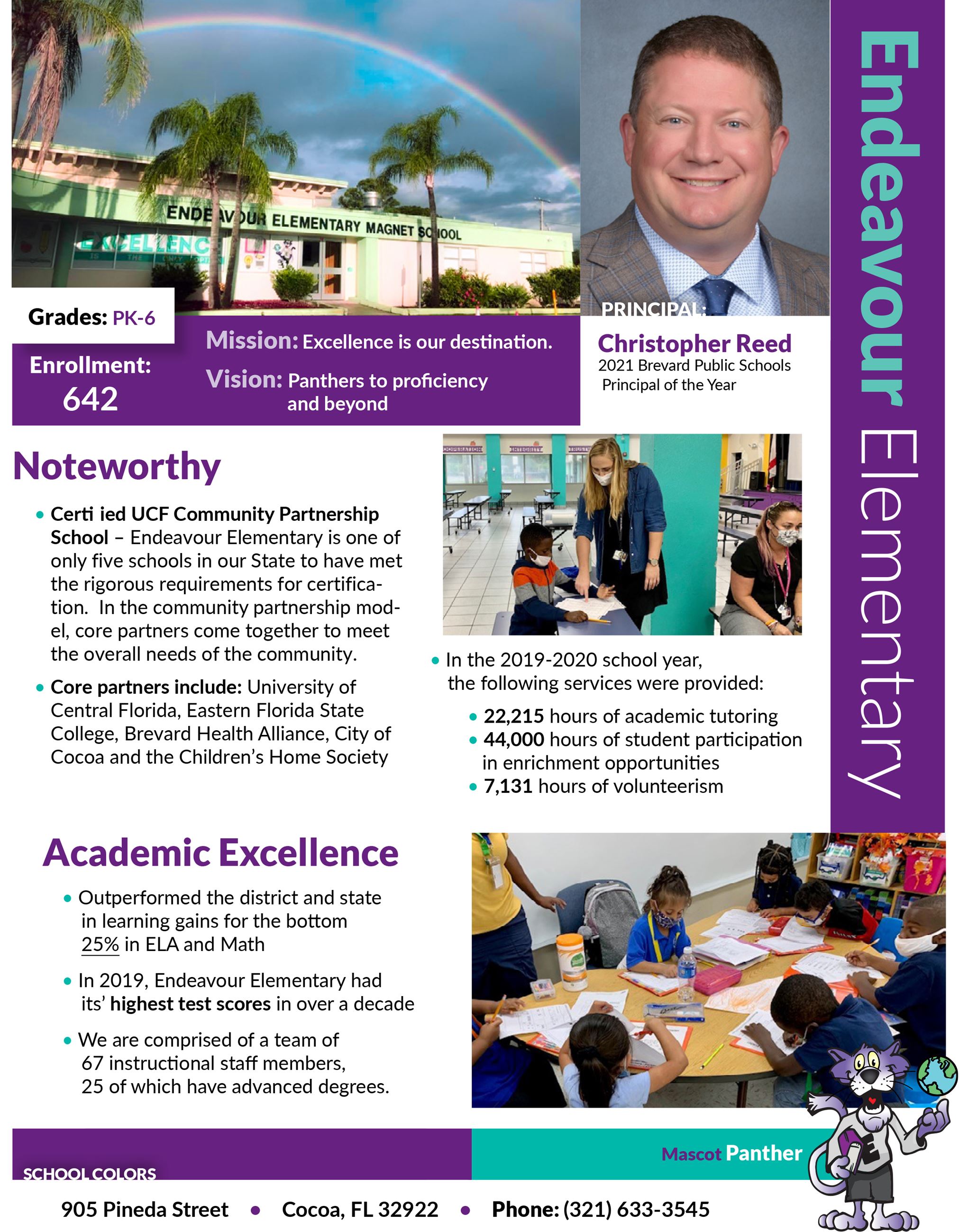 Endeavour Elementary school profile screenshot