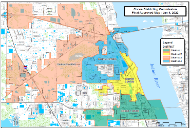 City of Cocoa approved redistricting map