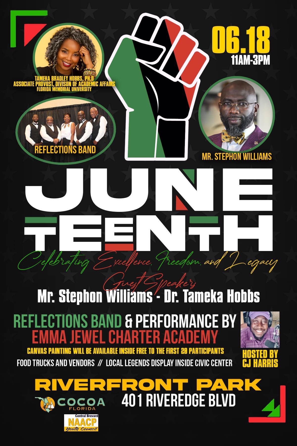 Juneteenth flyer for event on 6/18