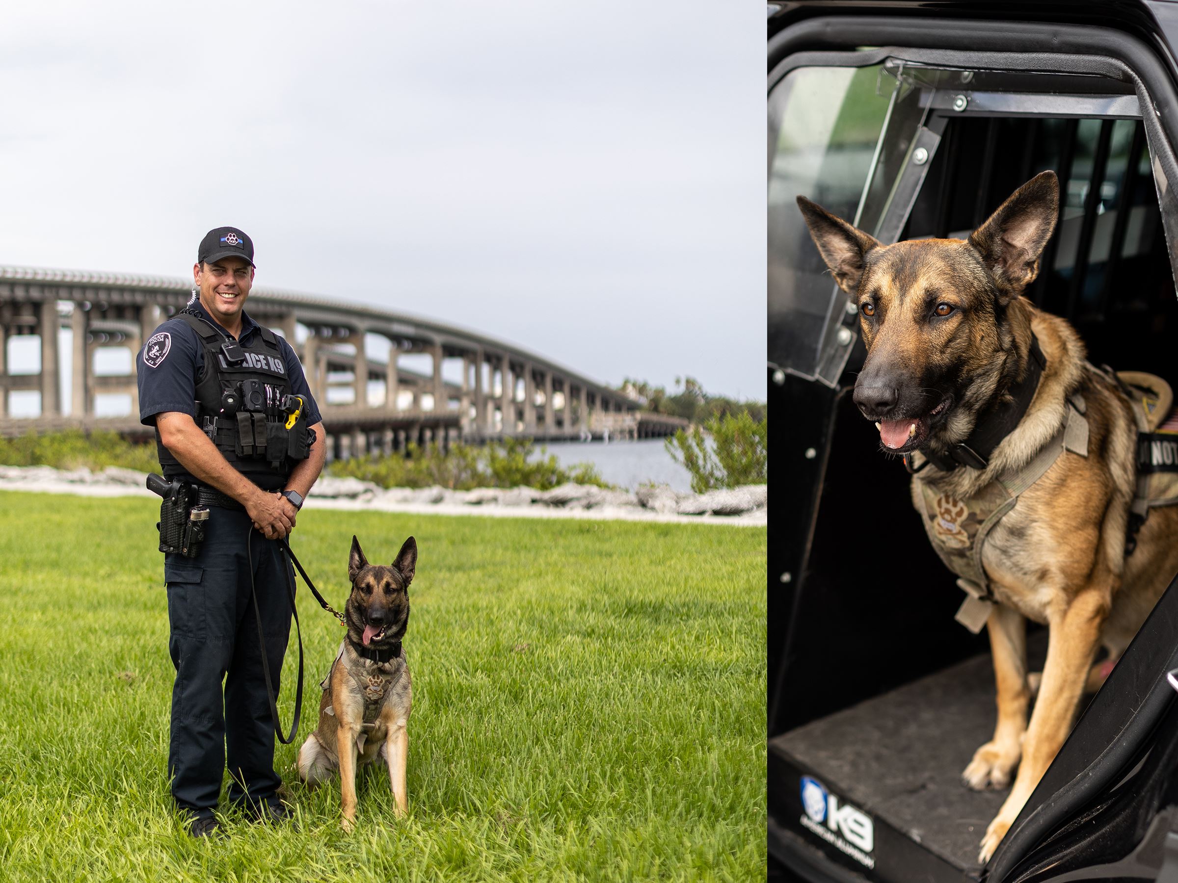 Officer Rhoades with K9 Maverick 